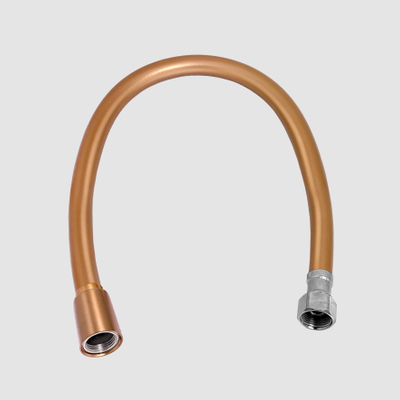Clou Flexible de raccordement 40cm PVC 2x filetage intérieur 3/8" bronze brossé PVD
