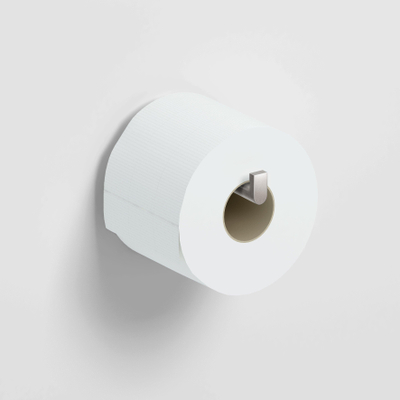 Clou Flat porte-rouleau de papier toilette droit sans clapet acier inoxydable brossé
