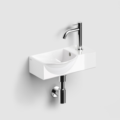 Clou InBe Fontaine - 41x22.5x11cm - avec trou de robinet - céramique - blanc