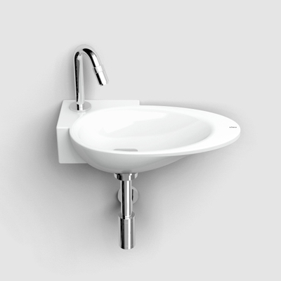 Clou First vasque de toilette 38.8x24.6cm trou de robinet à gauche Céramique Blanc