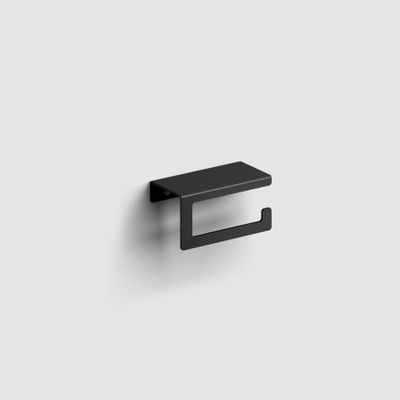 Clou Fold toiletrolhouder zonder klep gebogen model mat zwart