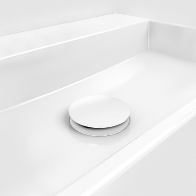 Clou Mini Wash Me plug met afdekkap niet afsluitbaar Wit