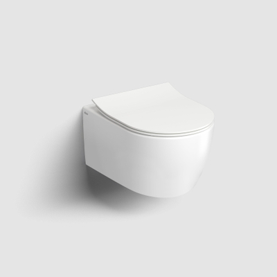 Clou New Hammock Wandtoilet - 49x36.5x38cm - spoelrandloos - met dunne zitting - diepspoel - mat wit