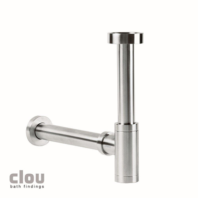 Clou Mini Suk designsifon rvs geborsteld speciaal voor fonteintjes H29.tot.35.5xD20.tot.26.5cm TWEEDEKANS