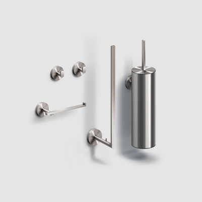 Clou Flat set d’accessoires pour toilettes acier inoxydable brossé