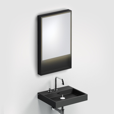 Clou Look at Me spiegel 50x80cm LED-verlichting IP44 Zwart mat
