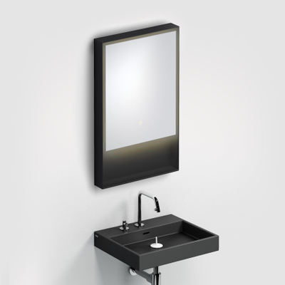 Clou Look at Me spiegel – rechthoek – 50x80 cm – indirecte LED rondom – Zwart mat
