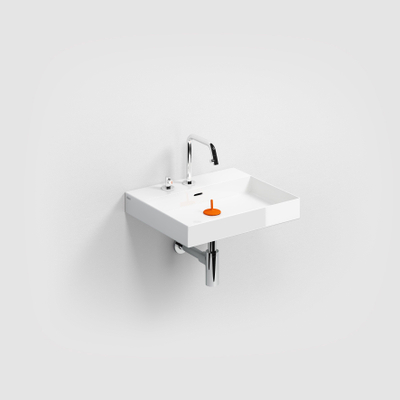 Clou Wash Me wastafel 50x42x8cm zonder plug Keramiek Wit