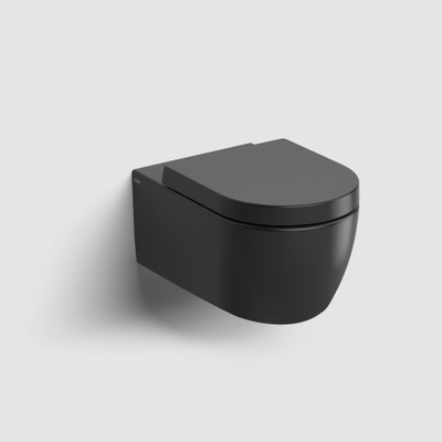 Clou New Hammock WC suspendu - 54x36,5x38cm - sans bride - avec abattant - à fond profond - noir mat