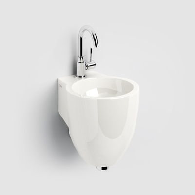 Clou Flush 6 lave-mains 27x10cm pré-percé trou de robinet pierre minérale Blanc