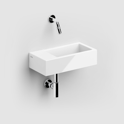 Clou Flush 3 lave-mains 36x18x9cm sans trou de robinet gauche Céramique Blanc