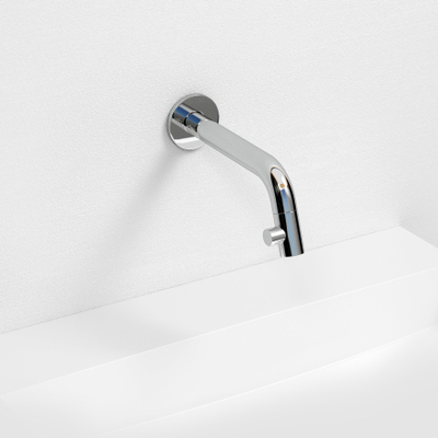 Clou Kaldur fonteinkraan 2x6.8cm korte uitloop wandmontage Chroom OUTLETSTORE