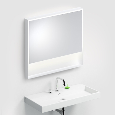 Clou Look at Me spiegel – rechthoek – 90x80 cm – indirecte LED rondom – Wit mat