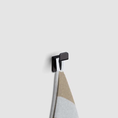 Clou Fold crochet simple noir mat revêtement par poudre