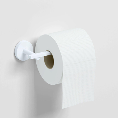 Clou Flat porte-rouleau de papier toilette 16,5x4,8cm sans abattant Blanc mat