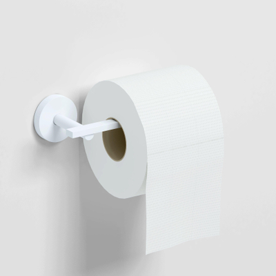 Clou Flat toiletrolhouder 16.5x4.8cm zonder klep Wit mat