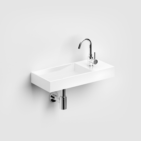Clou Mini Wash Me lave-mains 56x24cm droite en pierre minérale Blanc SW9379