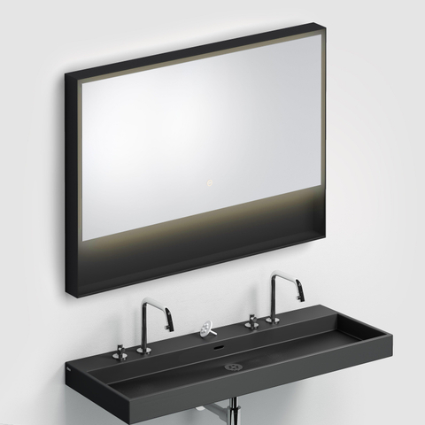 Clou Look at Me spiegel – rechthoek – 110x80 cm – indirecte LED rondom – Zwart mat SW417050