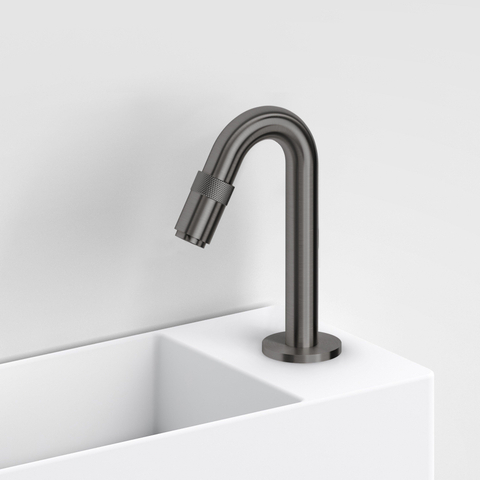 Clou Freddo Robinet de lavabo d’angle - 15,5 cm - montage en saillie - 1 trou - gunmetal brossé SW1108682