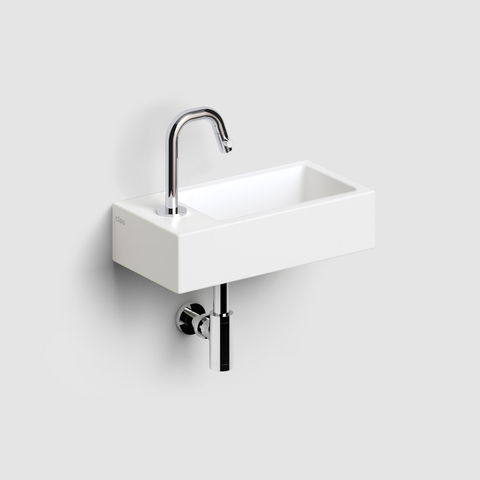 Clou Flush lave-mains - 36x18x9cm - trou robinet gauche - sans trop-plein - blanc mat SW795714