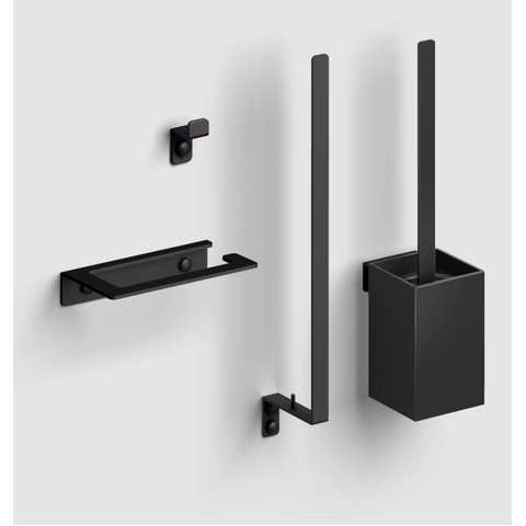 Clou Fold toilet accessoireset mat zwart SW809556