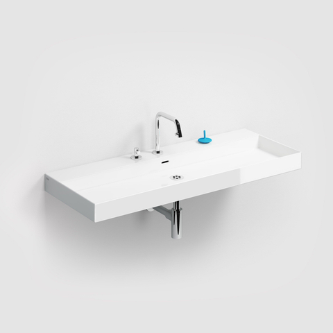 Clou Wash Me lavabo 110x42x8cm sans bonde Céramique Blanc SW440841
