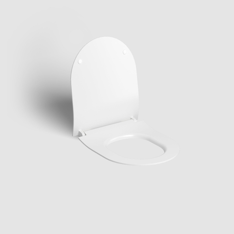 Clou New Hammock hangtoilet – spoelrandloos – diepte 54,5 cm – met dunne softclose zitting – mat wit SW1442476