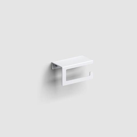 Clou Fold porte-rouleau de papier toilette sans couvercle modèle courbé blanc mat SW417083