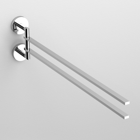 Clou Flat porte-serviettes 48,7cm double chrome SW9755