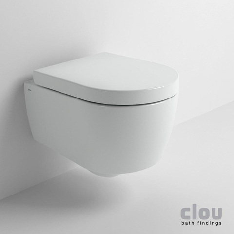 Clou First toiletzitting met deksel 36x4.8cm soft close en quick release Wit SW9392