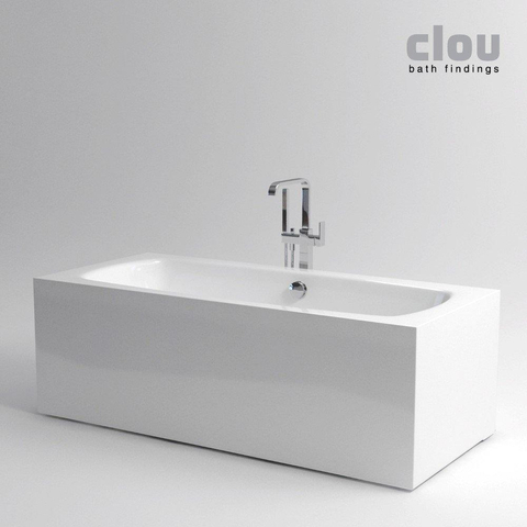 Clou XO Robinet de bain sur pied avec douchette à main type 3 99.5x29cm chrome SW9902