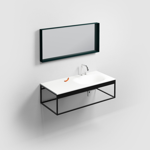 Clou Frame colonne profilée 110x50,3cm Noir mat SW411471