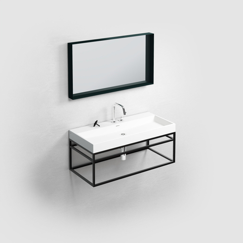 Clou Look at Me spiegel – rechthoek – 90x50 cm – zonder verlichting – Zwart mat SW417043