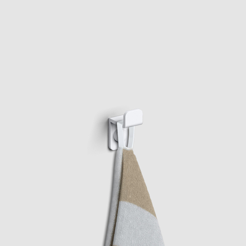 Clou Fold crochet simple blanc mat revêtement par poudre SW417087
