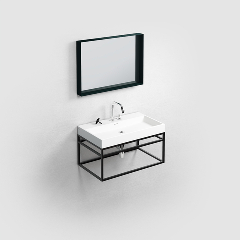 Clou Frame 70x42cm profilé tubulaire Noir mat SW411462