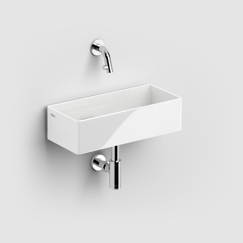 Clou New Flush lave-mains 38x18cm sans plage de robinetterie céramique blanc brillant SW106240