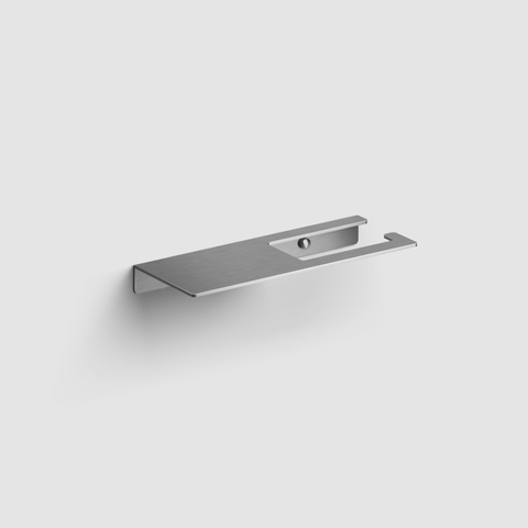Clou Fold porte-rouleau de toilette sans couvercle avec tablette acier inoxydable brossé. SW417063