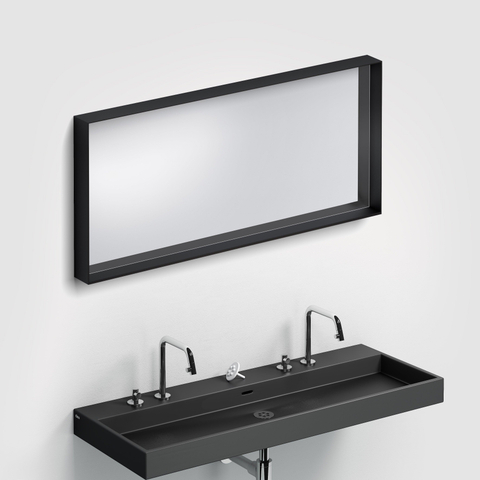 Clou Look at Me spiegel – rechthoek – 110x50 cm – zonder verlichting – Zwart mat SW417061