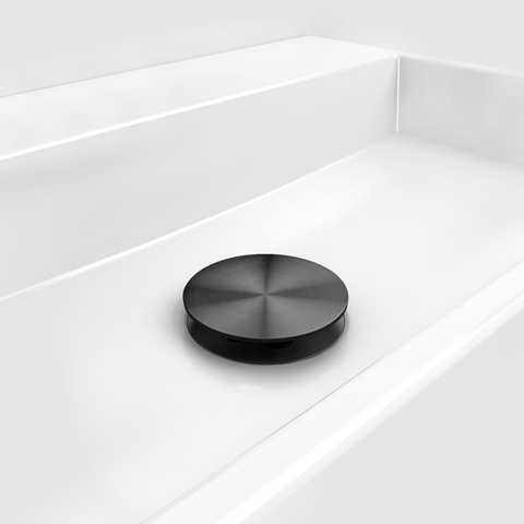 Clou Mini Wash Me plug met afdekkap gunmetal geborsteld PVD SW1108687