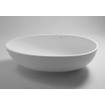 Crosstone Max baignoire îlot 176x96x51cm ovale Solid Surface blanc mat SW96969