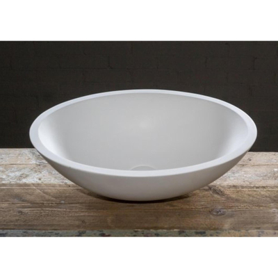 CrossTone Loeffi opbouwwastafel 36x50x15cm Solid Surface wit mat SHOWROOMMODEL