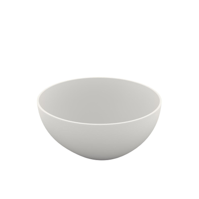 Crosstone Loeffi lavabo à poser 14.5cm rond sans trou et solid surface blanc mat