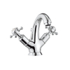 Crosswater Belgravia Wastafelkraan kruisgreep medium - met waste - hoogglans chroom SW24290