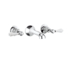 Crosswater Belgravia Mitigeur lavabo encastrable 3 trous pour robinetterie poignées blanches chrome SW24295 Crosswater Belgravia Mitigeur lavabo encastrable 3 trous pour robinetterie poignées blanches chrome SW24295