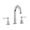 Crosswater Belgravia Mélangeur bain sur gorge 3 trous haut poignées blanches chrome SW24316 Crosswater Belgravia Mélangeur bain sur gorge 3 trous haut poignées blanches chrome SW24316