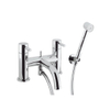 Crosswater Design Robinets de bain sur gorge 2 trous avec set douche à main chrome SW24395 Crosswater Design Robinets de bain sur gorge 2 trous avec set douche à main chrome SW24395