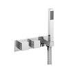 Crosswater Water Square inbouw douchekraan thermostatisch 2 knops liggend chroom SW24745 Crosswater Water Square inbouw douchekraan thermostatisch 2 knops liggend chroom SW24745