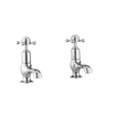 Robinetterie lavabo Crosswater Belgravia - moyen froid/chaud - 2 trous - poignée croix - chrome SW24303