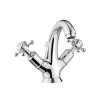 Crosswater Belgravia Wastafelkraan kruisgreep medium - met waste - hoogglans chroom SW24290