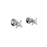 Crosswater Belgravia Stopkranen - inbouw - koud /warm - kruisgreep hoogglans - chroom SW24319